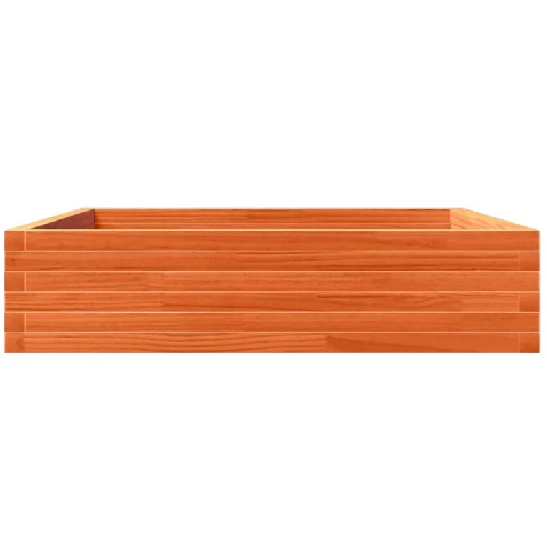 Gecheer Pflanzkübel Wachsbraun 100x100x23 cm Massivholz Kiefer Robustes Holzgerüst viel Platz für Pflanzen und Blumen for Garten Dekoration – Bild 5