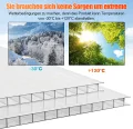 14x Polycarbonat Hohlkammerstegplatten 4mm, 60,5x121 cm Doppelstegplatte Gewächshausplatten für Gewächshaus Gartenbau Ersatzplatten - Thumbnail 5