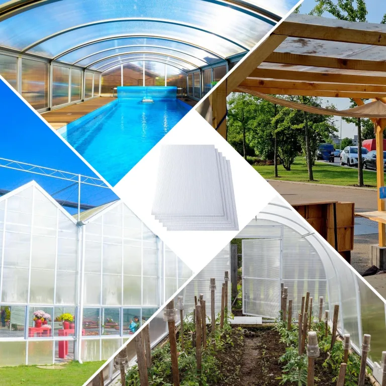 10x Polycarbonat Hohlkammerstegplatten 8mm, 60.5 x 121 cm Zuschneidbarer, Gewächshausplatten UV-beständigen für Gewächshaus Gartenbau Treibhaus Ersatzplatten – Bild 7