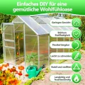 10x Polycarbonat Hohlkammerstegplatten 8mm, 60.5 x 121 cm Zuschneidbarer, Gewächshausplatten UV-beständigen für Gewächshaus Gartenbau Treibhaus Ersatzplatten - Thumbnail 4
