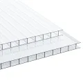 10x Polycarbonat Hohlkammerstegplatten 8mm, 60.5 x 121 cm Zuschneidbarer, Gewächshausplatten UV-beständigen für Gewächshaus Gartenbau Treibhaus Ersatzplatten - Thumbnail 3
