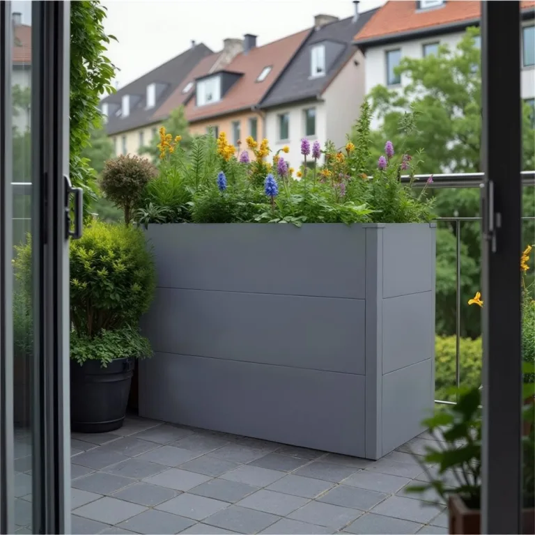 Metzler Hochbeet für den Garten oder Balkon – Stahl in Grau | Witterungsbeständiges Metall-Gartenbeet, Pflanzenbeet, Blumenhochbeet | 100 x 50 x 77 cm – Bild 2