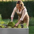 Metzler Hochbeet für den Garten oder Balkon – Stahl in Grau | Witterungsbeständiges Metall-Gartenbeet, Pflanzenbeet, Blumenhochbeet | 100 x 50 x 77 cm - Thumbnail 5