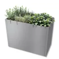 Metzler Hochbeet für den Garten oder Balkon – Stahl in Grau | Witterungsbeständiges Metall-Gartenbeet, Pflanzenbeet, Blumenhochbeet | 100 x 50 x 77 cm - Thumbnail 1