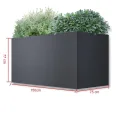 Metzler Hochbeet für den Garten – Stahl in Eisenglimmer | Witterungsbeständiges Metall-Gartenbeet, Pflanzenbeet, Blumenhochbeet | 150 x 75 x 77 cm - Thumbnail 5
