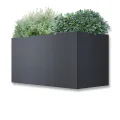 Metzler Hochbeet für den Garten – Stahl in Eisenglimmer | Witterungsbeständiges Metall-Gartenbeet, Pflanzenbeet, Blumenhochbeet | 150 x 75 x 77 cm - Thumbnail 1