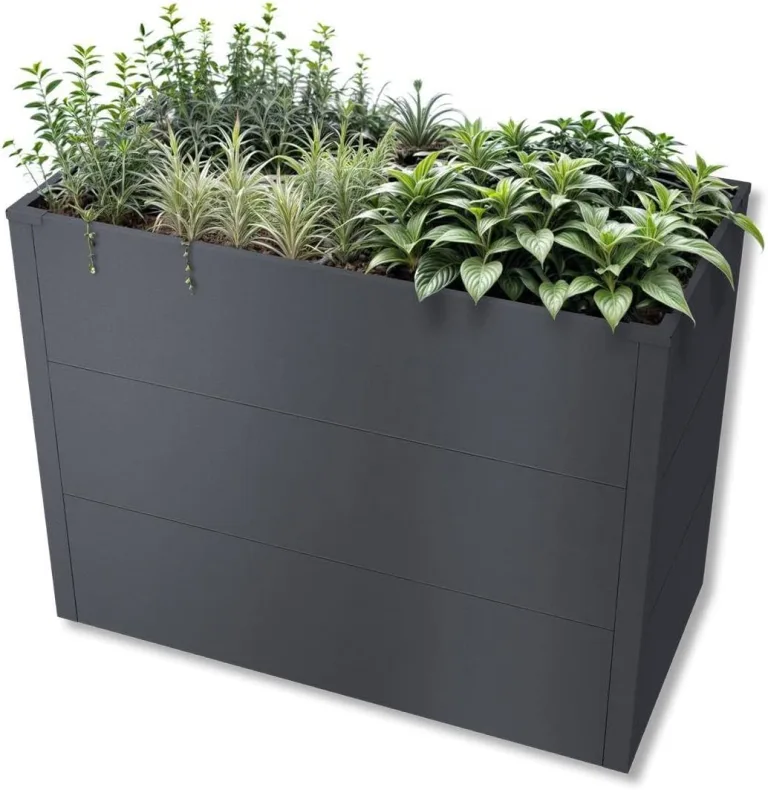 Metzler Hochbeet für den Garten oder Balkon – Stahl in Eisenglimmer | Witterungsbeständiges Metall-Gartenbeet, Pflanzenbeet, Blumenhochbeet | 100 x 50 x 77 cm – Bild 3