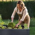 Metzler Hochbeet für den Garten oder Balkon – Stahl in Eisenglimmer | Witterungsbeständiges Metall-Gartenbeet, Pflanzenbeet, Blumenhochbeet | 100 x 50 x 77 cm - Thumbnail 7