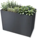 Metzler Hochbeet für den Garten oder Balkon – Stahl in Eisenglimmer | Witterungsbeständiges Metall-Gartenbeet, Pflanzenbeet, Blumenhochbeet | 100 x 50 x 77 cm - Thumbnail 1