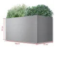Metzler Hochbeet für den Garten – Stahl in Grau | Witterungsbeständiges Metall-Gartenbeet, Pflanzenbeet, Blumenhochbeet | 150 x 75 x 77 cm - Thumbnail 4