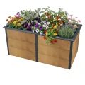 Metzler Hochbeet für den Garten – Stahl in Grau | Witterungsbeständiges Metall-Gartenbeet, Pflanzenbeet, Blumenhochbeet | 150 x 75 x 77 cm - Thumbnail 10