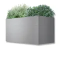 Metzler Hochbeet für den Garten – Stahl in Grau | Witterungsbeständiges Metall-Gartenbeet, Pflanzenbeet, Blumenhochbeet | 150 x 75 x 77 cm - Thumbnail 1