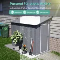 Thanaddo Metall Gerätehaus Gartenhaus 110x229x192cm, Geräteschuppen mit Pultdach, wetterfest Gartenschuppen Inkl. Metallfundament (ohne Boden) für Outdoor Garten Terrasse, Grau - Thumbnail 8