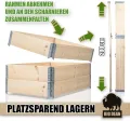 3 Stück Hochbeet für Garten Holz Beet Hochbeete-Kit Palettenrahmen 120x80cm - Thumbnail 4