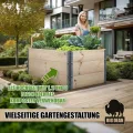 3 Stück Hochbeet für Garten Holz Beet Hochbeete-Kit Palettenrahmen 120x80cm - Thumbnail 6