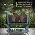 Permasteel Hochbeet mit Beinen, Pflanzkasten mit EnGrow™ TrueSoil™ Technologie für Gemüse, Blumen, Kräuter und Obst, Outdoor Indoor, Ablageregal, Lenkrollen, Blau - Thumbnail 2