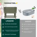 Permasteel Hochbeet mit Beinen, Pflanzkasten mit EnGrow™ TrueSoil™ Technologie für Gemüse, Blumen, Kräuter und Obst, Outdoor Indoor, Lagerregal, Lenkrollen, Grün - Thumbnail 4