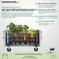 Permasteel Selbstbewässerndes Gartenbeet, rollender Übertopf für Gemüse, Blumen, Kräuter und Obst, für den Innen- und Außenbereich, mit Rollen, elfenbeinfarben - Thumbnail 8