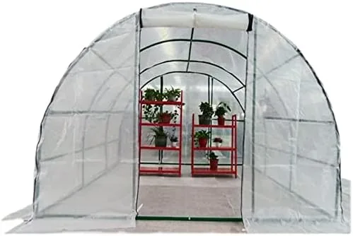 Anlehngewächshaus aus Aluminium, kompaktes Tomaten-Gartenhaus, robustes Folientunnel-Gewächshaus für den Außenbereich – langlebiger Stahlrahmen, ideal für Tomaten- und Gemüseanbau, 2 bis 6 m