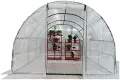 Anlehngewächshaus aus Aluminium, kompaktes Tomaten-Gartenhaus, robustes Folientunnel-Gewächshaus für den Außenbereich – langlebiger Stahlrahmen, ideal für Tomaten- und Gemüseanbau, 2 bis 6 m - Thumbnail 1
