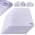 Arebos Hohlkammerstegplatten 10er Set | 121 x 60,5 cm | Polycarbonat Platten 6 mm stark | UV-beständig | 900 g/m² | Transparent | für Gewächshaus, Carport, Frühbeet, Überdachung - Thumbnail 1