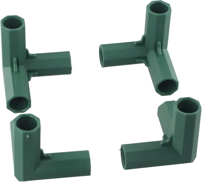 Gewächshaus-Strukturverbinder, 4-teiliges Set, Kunststoff-Stangenverbindungsadapter für Garten und Außenbereich, PVC-Metallrohre, 16–17 mm Innendurchmesser, dunkelgrün, DIY-Regale, Möbelbau (B) – Bild 7