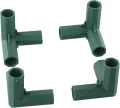 Gewächshaus-Strukturverbinder, 4-teiliges Set, Kunststoff-Stangenverbindungsadapter für Garten und Außenbereich, PVC-Metallrohre, 16–17 mm Innendurchmesser, dunkelgrün, DIY-Regale, Möbelbau (B) - Thumbnail 7