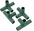 Gewächshaus-Strukturverbinder, 4-teiliges Set, Kunststoff-Stangenverbindungsadapter für Garten und Außenbereich, PVC-Metallrohre, 16–17 mm Innendurchmesser, dunkelgrün, DIY-Regale, Möbelbau (B) - Thumbnail 3