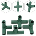 Gewächshaus-Strukturverbinder, 4-teiliges Set, Kunststoff-Stangenverbindungsadapter für Garten und Außenbereich, PVC-Metallrohre, 16–17 mm Innendurchmesser, dunkelgrün, DIY-Regale, Möbelbau (B) - Thumbnail 4