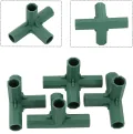 Gewächshaus-Strukturverbinder, 4-teiliges Set, Kunststoff-Stangenverbindungsadapter für Garten und Außenbereich, PVC-Metallrohre, 16–17 mm Innendurchmesser, dunkelgrün, DIY-Regale, Möbelbau (B) - Thumbnail 5