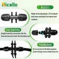 Bewässerungsarmaturen-Kit Tröpfchenbewässerungsbausätze 1/2 Zoll bis 1/4 Zoll Dripper Bewässerung für 16mm (10 Stück Barbed Tee 4-Wege+10 Stück Barbed Tee 6-Wege)，20 Stück - Thumbnail 4