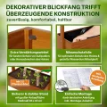 TTL GARDEN Vertikal Hochbeet 4 Etagen Holz 140x85x45cm Hellbraun - Vertikalbeet & Kräuterhochbeet mit 4 Etagen & Folie - Tannenholz wetterfest - Blumenkasten Kräutertreppe für Balkon Garten Terrasse - Thumbnail 5
