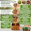 TTL GARDEN Vertikal Hochbeet 4 Etagen Holz 140x85x45cm Hellbraun - Vertikalbeet & Kräuterhochbeet mit 4 Etagen & Folie - Tannenholz wetterfest - Blumenkasten Kräutertreppe für Balkon Garten Terrasse - Thumbnail 2