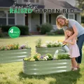 INNO STAGE Verzinktes Hochbeet, Metall, Pflanzkästen für den Außenbereich, für den Anbau von Gemüse, Kräutern, Blumen, Stahlpflanzen, Hochbeet, 122 cm, Olivgrün, 4 Stück - Thumbnail 2
