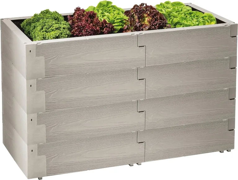 JUWEL Hochbeet Timber PFLANZTREPPE (3-stufiges Treppenhochbeet aus Kunststoff, witterungs- und frostbeständig, ideal für Kräuter, Gemüse & Blumen, ca. 190 x 60 x 60 cm, 100 % recycelbar) 20472 – Bild 7