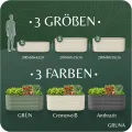 GRUNA - Hochbeet Metall 200x60x42 cm I 6 in 1 Modular Hochbeete-Kit I 100% Rostfrei I Formstabil Dank Verstrebung I Hochbeete für Garten I Hochbeet Creme Weiß (200x60x42) - Thumbnail 6