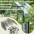 BOPHIS 120PCS Gewächshaus Klammern Edelstahl Gewächshausklammern Gewächshaus Zubehör Klammer Sturmfest Gewächshaus Zubehör für Hohlkammerplatten, Gewächshaus Platten, Doppelstegplatten - Thumbnail 11