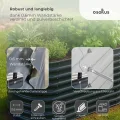 Hochbeet Garten Balkon mit integriertem Gewächshaus 195 x 60 x 170cm (LBH) | stahlverzinktes & pulverbeschichtetes 0,6mm Metall anthrazit - Edelstahlschrauben | witterungsbeständig - Schädlingsschutz - Thumbnail 5
