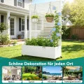Pflanzkasten aus Metall für den Außenbereich mit Spalier, Hochbeet aus Metall mit Rad, freistehender Sichtschutz-Pflanzkasten für Blumen, Gemüse im Garten, auf der Terrasse, auf dem Balkon - Thumbnail 7