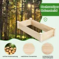 COSTWAY Hochbeet Holz, Gartenbeet ohne Boden, Kräuterbeet für Garten Balkon Hof Terrasse, Blumenkasten für Gemüse, Blumen, Kräuter, Pflanzbeet Blumenbeet, 120 x 61 x 25,5 cm, Natur - Thumbnail 5