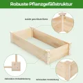 COSTWAY Hochbeet Holz, Gartenbeet ohne Boden, Kräuterbeet für Garten Balkon Hof Terrasse, Blumenkasten für Gemüse, Blumen, Kräuter, Pflanzbeet Blumenbeet, 120 x 61 x 25,5 cm, Natur - Thumbnail 7