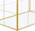 Relaxdays Pflanzenterrarium, Glas & Kupfer, HBT: 21x23x14 cm, Deko Glashaus Kakteen & Moos, Glaskasten Fensterbank, gold - Thumbnail 6