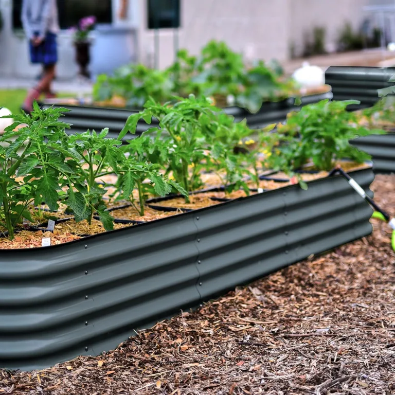 Hochbeet Garten Balkon optionaler Gewächshausaufsatz | stahlverzinktes & pulverbeschichtetes 0,6mm Metall anthrazit - Edelstahlschrauben (400L Set - Hochbeet + Gewächshausaufsatz) – Bild 3