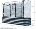 Hochbeet Garten Balkon optionaler Gewächshausaufsatz | stahlverzinktes & pulverbeschichtetes 0,6mm Metall anthrazit - Edelstahlschrauben (400L Set - Hochbeet + Gewächshausaufsatz) - Thumbnail 4