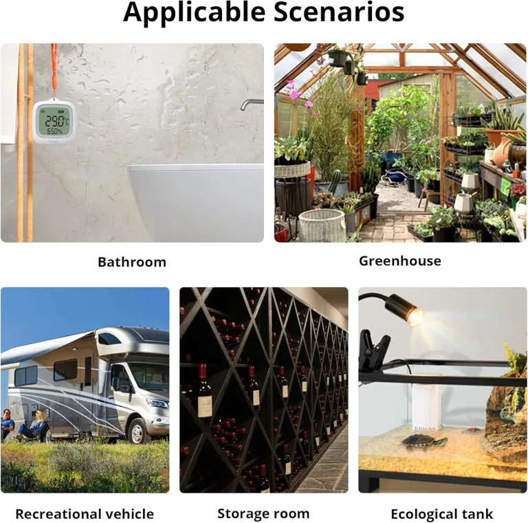 SONOFF SNZB-02WD IP65 Zigbee LCD Smart-Temperatur-Feuchtigkeitssensor, wasserdicht für Gewächshaus/Badezimmer, APP-Überwachung mit Diagrammen, flexible Installation – Bild 2