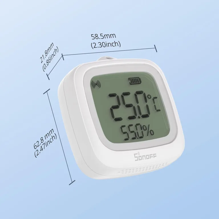 SONOFF SNZB-02WD IP65 Zigbee LCD Smart-Temperatur-Feuchtigkeitssensor, wasserdicht für Gewächshaus/Badezimmer, APP-Überwachung mit Diagrammen, flexible Installation – Bild 3