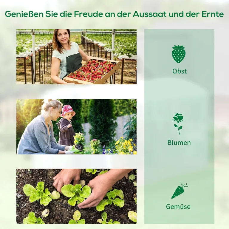 Outsunny Foliengewächshaus, 3 x 2 x 1,95 m Treibhaus, Winddichtes Tomatenhaus mit 1 Tür, Tunnel-Gewächshaus für Balkon Garten, PE, Transparent – Bild 6