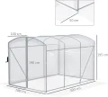 Outsunny Foliengewächshaus, 3 x 2 x 1,95 m Treibhaus, Winddichtes Tomatenhaus mit 1 Tür, Tunnel-Gewächshaus für Balkon Garten, PE, Transparent - Thumbnail 7