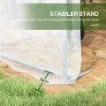 Outsunny Foliengewächshaus, 3 x 2 x 1,95 m Treibhaus, Winddichtes Tomatenhaus mit 1 Tür, Tunnel-Gewächshaus für Balkon Garten, PE, Transparent - Thumbnail 3