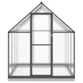 IKAYAA Gewächshaus Aluminium mit Fundament Gewächshaus für den Garten Gartenhaus Winterfest Tomatenhaus Frühbeet und Pflanzenhaus-Anthrazit-169 x 169 x 202 cm - Thumbnail 3